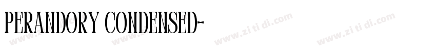Perandory Condensed字体转换